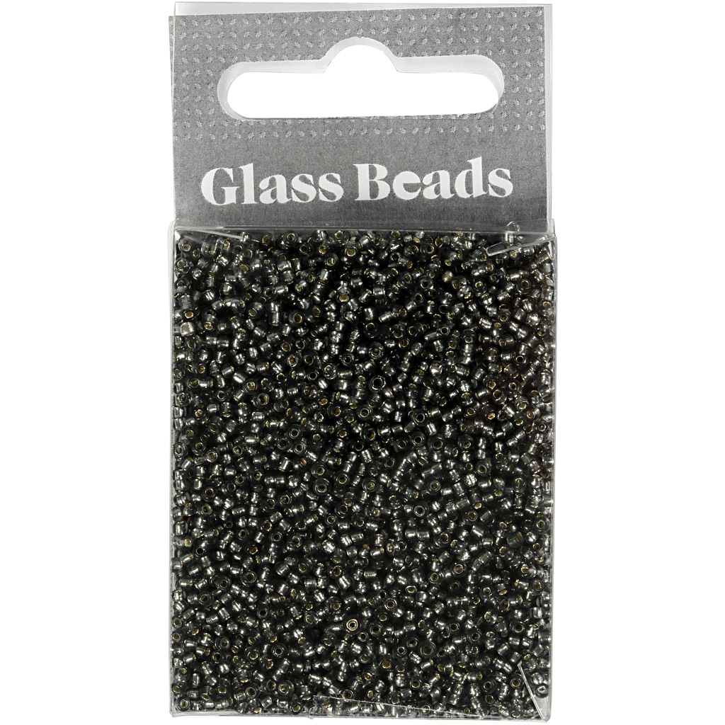 Seed Beads, dia. 1,7 mm, suurus 15/0, augu suurus 0,5-0,8 mm, hallikasroheline, 25 g/ 1 pakk - Image 2