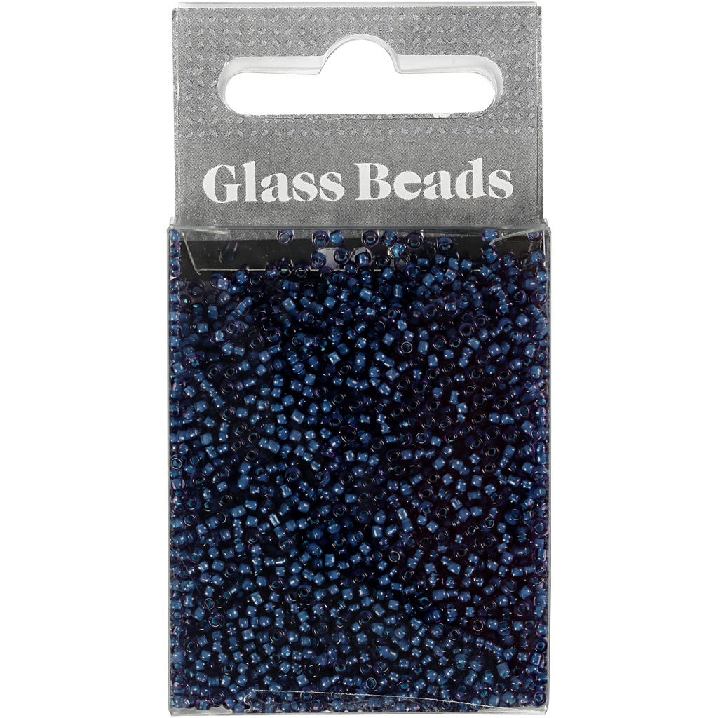 Seed Beads, dia. 1,7 mm, suurus 15/0, augu suurus 0,5-0,8 mm, lilla, 25 g/ 1 pakk - Image 2