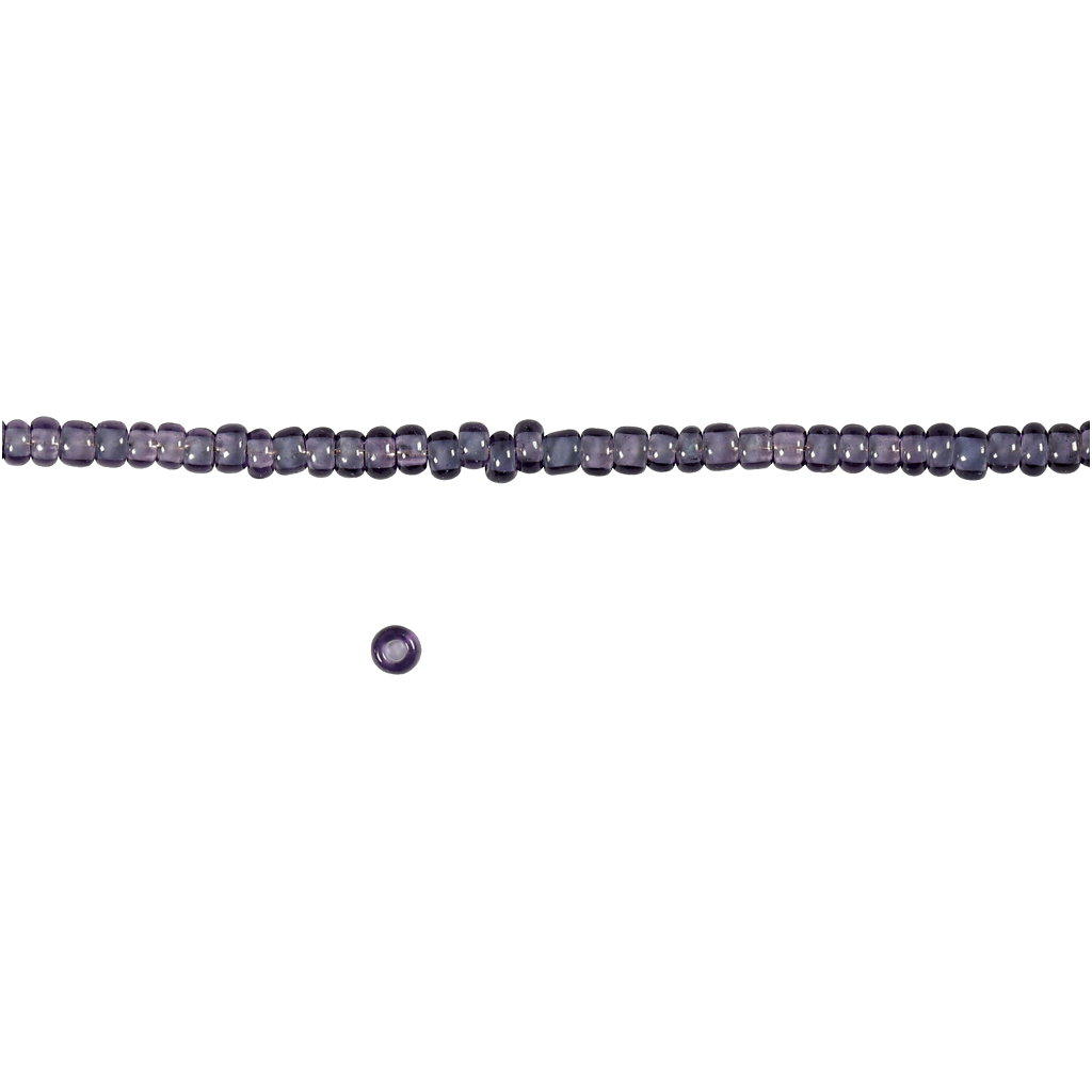 Seed Beads, dia. 1,7 mm, suurus 15/0, augu suurus 0,5-0,8 mm, lilla, 25 g/ 1 pakk - Image 3