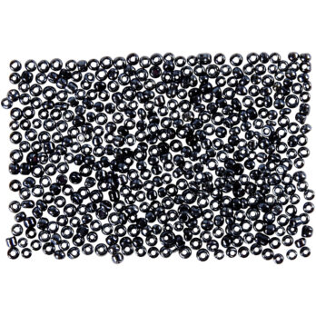 Seed Beads, dia. 1,7 mm, suurus 15/0, augu suurus 0,5-0,8 mm, tumehall, 500 g/ 1 kott.