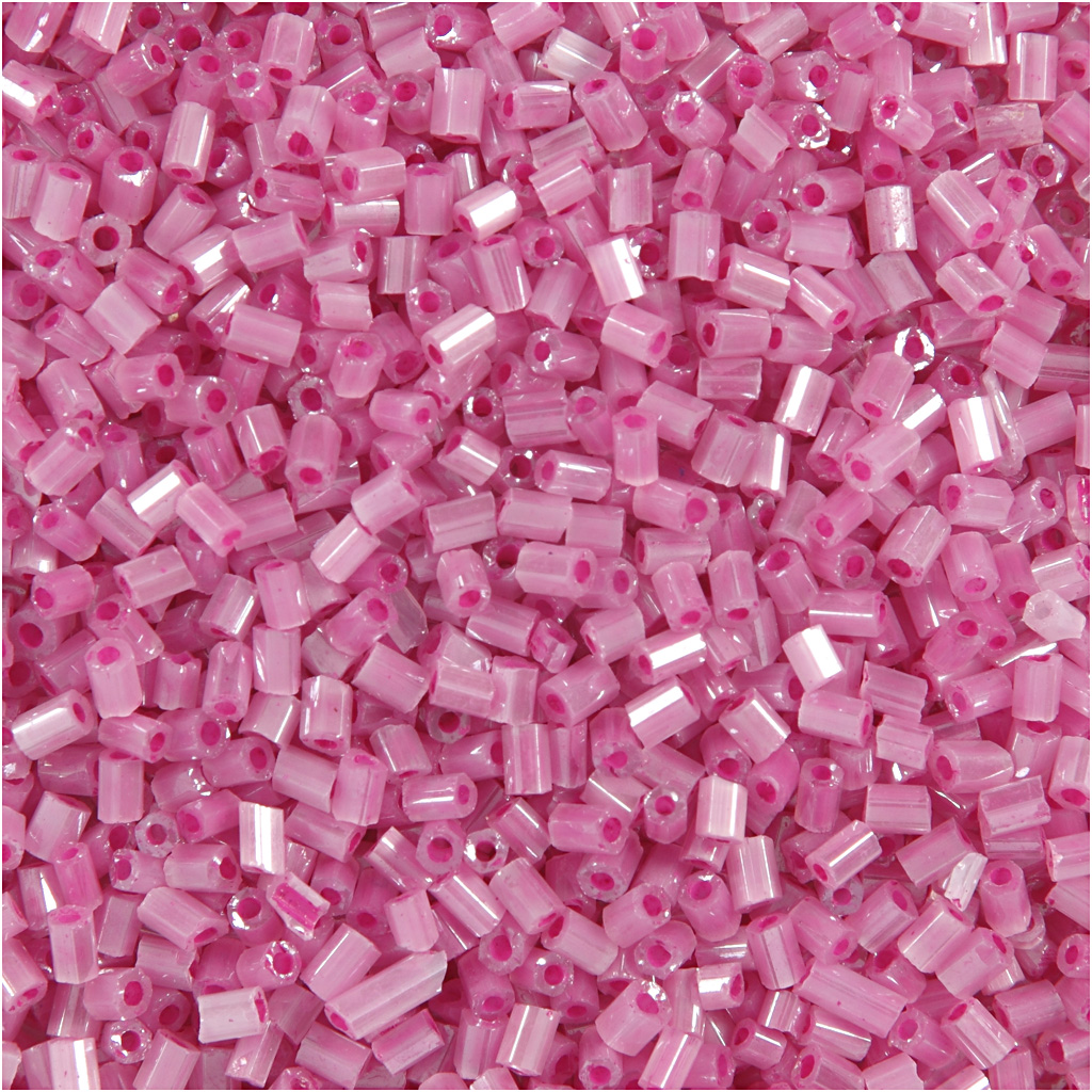 Seed Beads 2-lõikega, diameeter. 1,7 mm, suurus 15/0, augu suurus 0,5 mm, roosa, 500 g/ 1 kott - Image 2