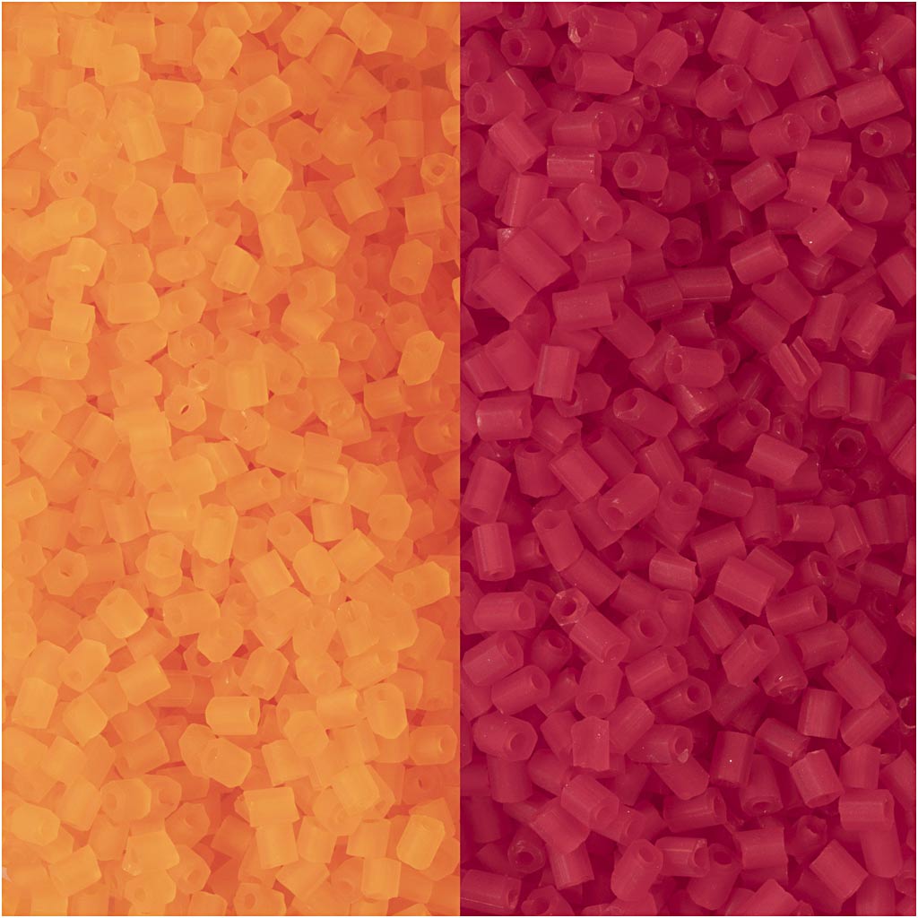 Seed Beads 2-lõikega, diameeter. 1,7 mm, suurus 15/0, augu suurus 0,5 mm, läbipaistev oranž, läbipaistev punane, 2x7 g/ 1 pakk - Image 3