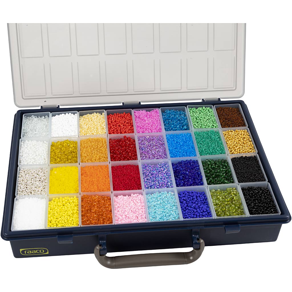 Seed Beads, dia. 1,7+3+4 mm, suurus 6/0+8/0+12/0, augu suurus 0,5-1,2 mm, värv võib erineda , 32x100 g/ 1 pakk - Image 3