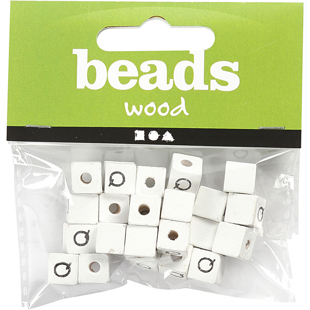 Kirjahelm, Q, suurus 8x8 mm, augu suurus 3 mm, valge, 25 tk/ 1 pakk - Image 2