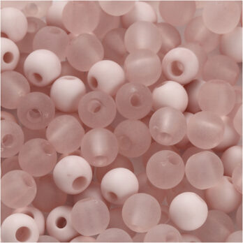 Plastist helmed, diameeter. 6 mm, augu suurus 2 mm, ca. 150 tk, roosa, 40 g/ 1 pakk