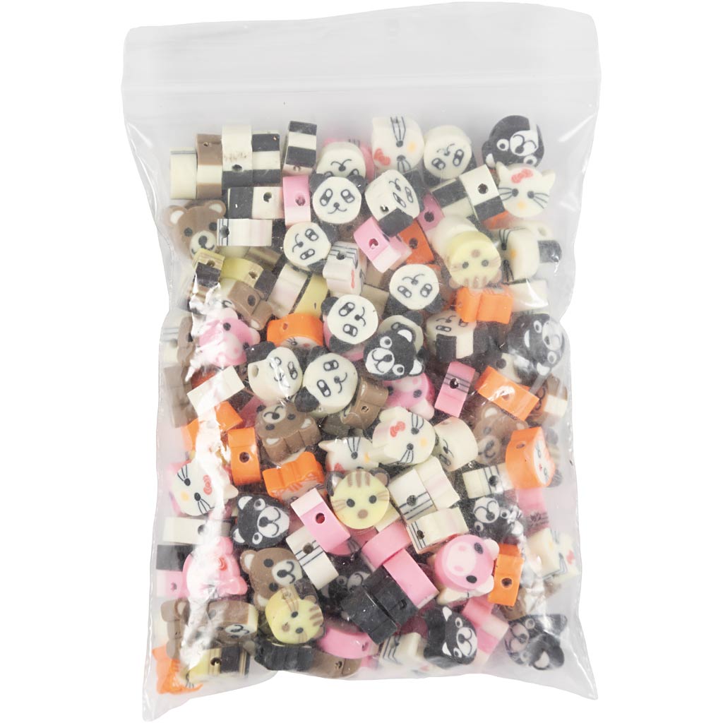 Figuuri helmed, loomad, dia. 10 mm, augu suurus 1,5 mm, 200 tk/ 1 pakk - Image 2