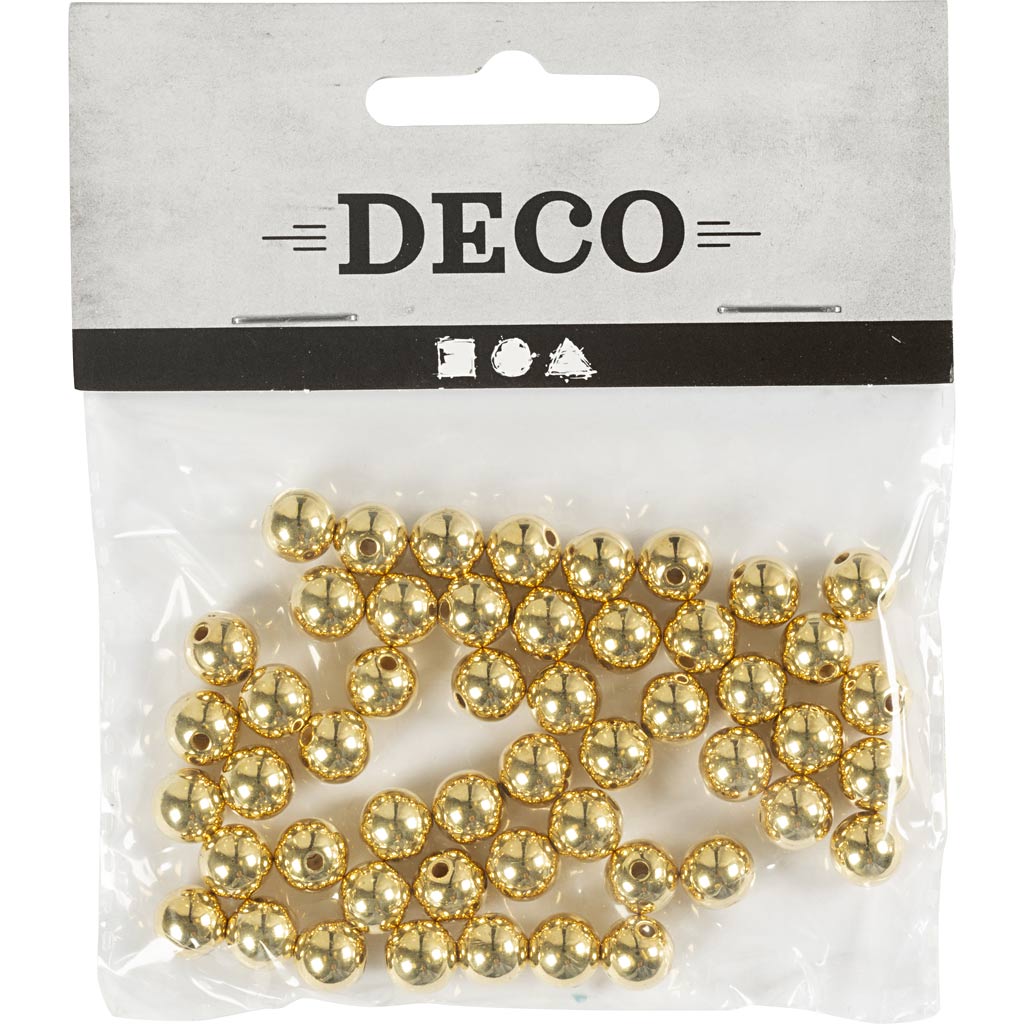 Vahahelmed, diameeter. 8 mm, augu suurus 1 mm, kuldne, 50 tk/ 1 pakk - Image 2