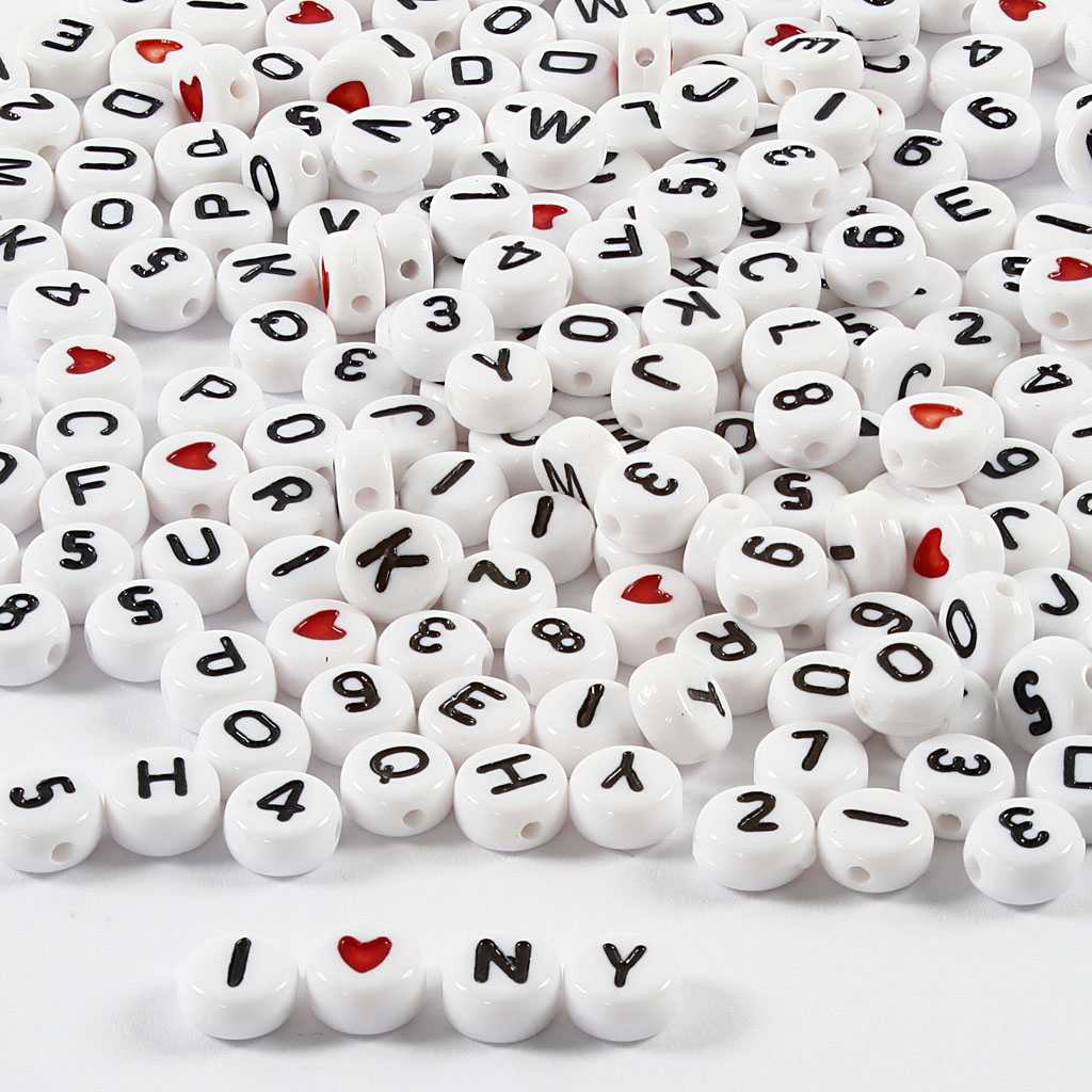 Kirjahelmed, suurus 7 mm, augu suurus 1,2 mm, ca. 1500 tk, valge, 200 g/ 1 pakk - Image 2