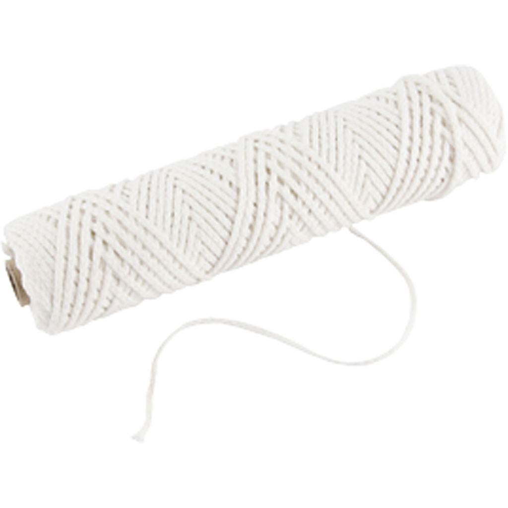 Tikk, sobib kastetud küünaldele (diameeter 30 mm) ja vormitud küünaldele (diameeter 80-100 mm) , W: 2 mm, 100 g, 50 m/ 1 rull.