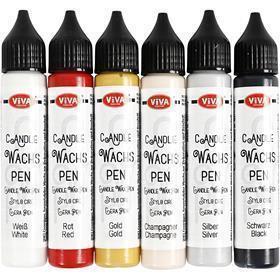 Küünlapliiats, standardvärvid, 6x28 ml/ 1 pakend