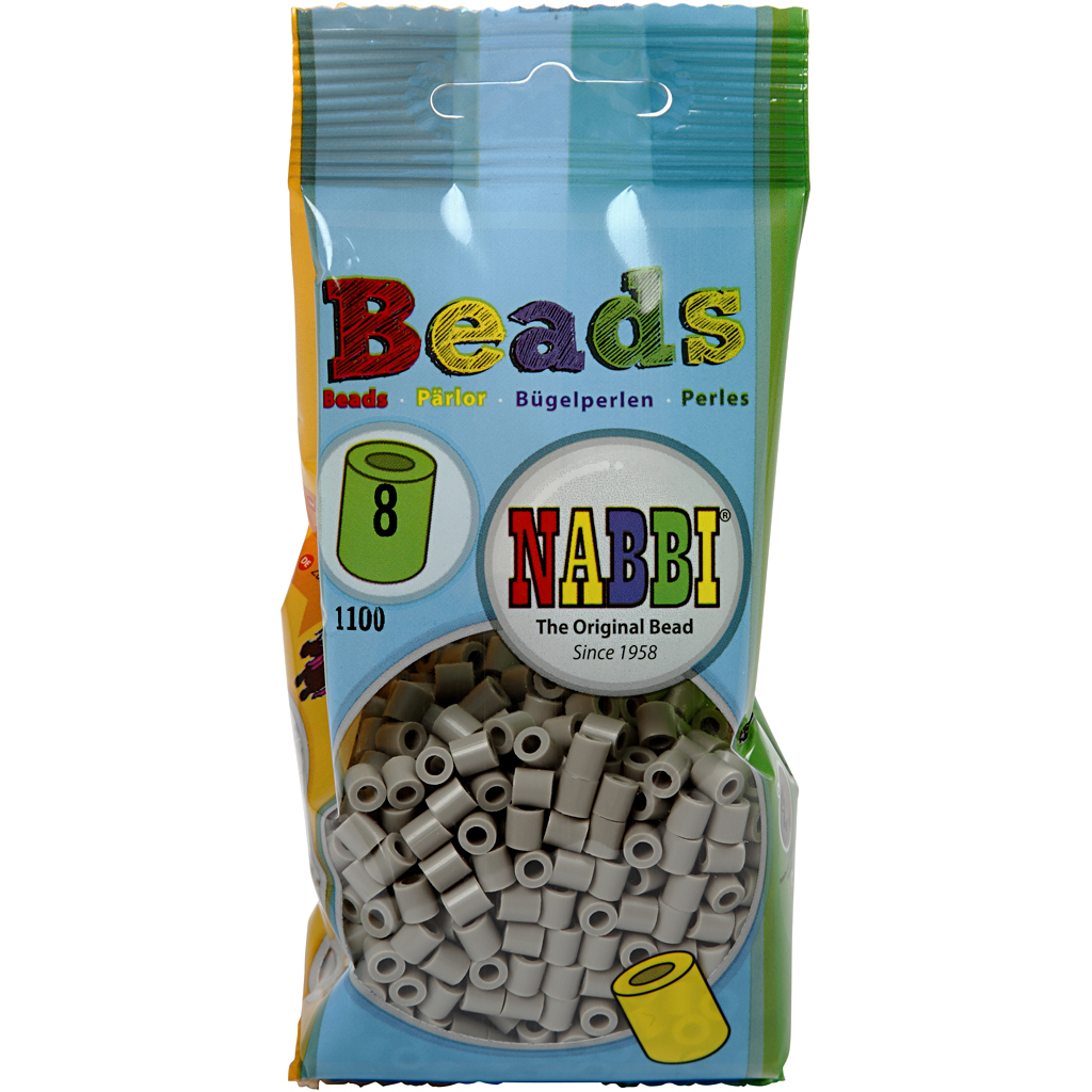 Kaitsehelmed, suurus 5x5 mm, augu suurus 2,5 mm, keskmise suurusega, tuhavärvi (32226), 1100 tk/ 1 pakk - Image 2