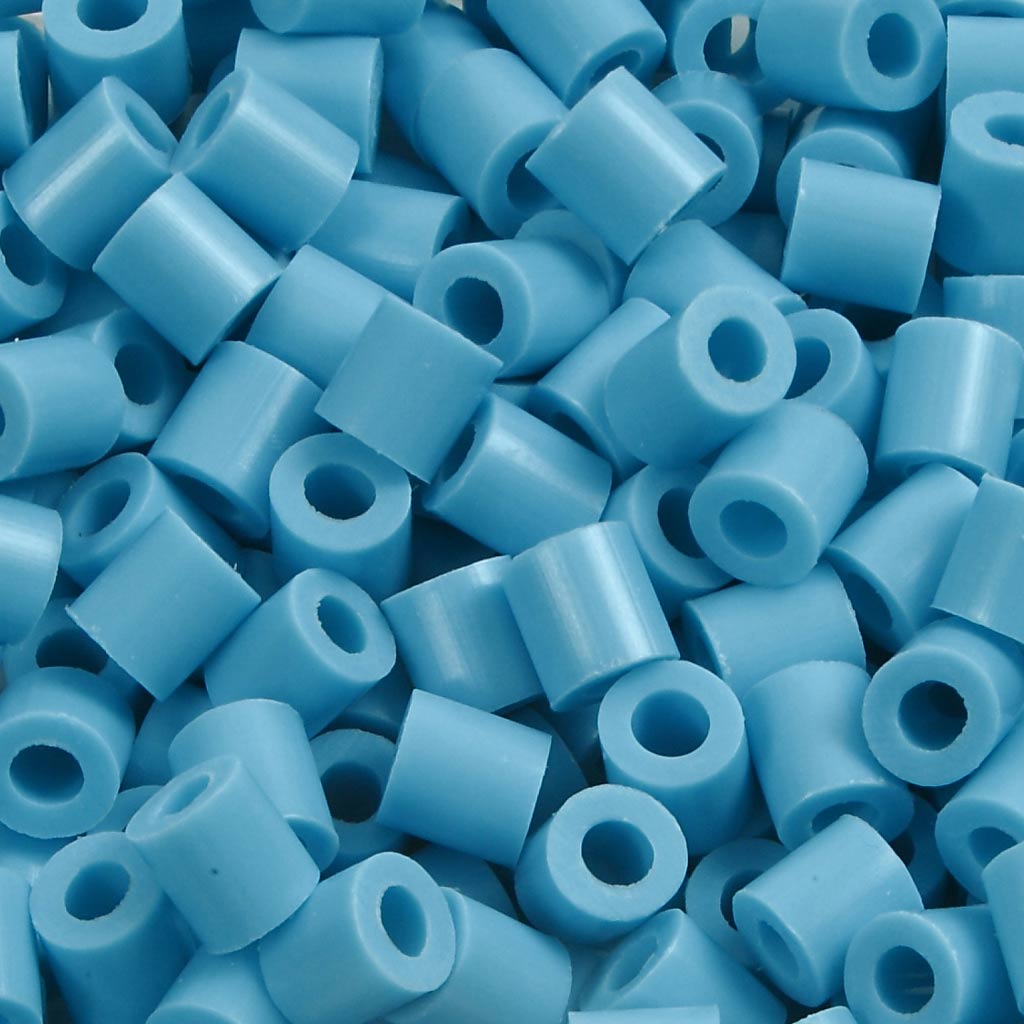 Fuse Beads, suurus 5x5 mm, augu suurus 2,5 mm, keskmine, türkiissinine (32256), 1100 tk/ 1 pakk