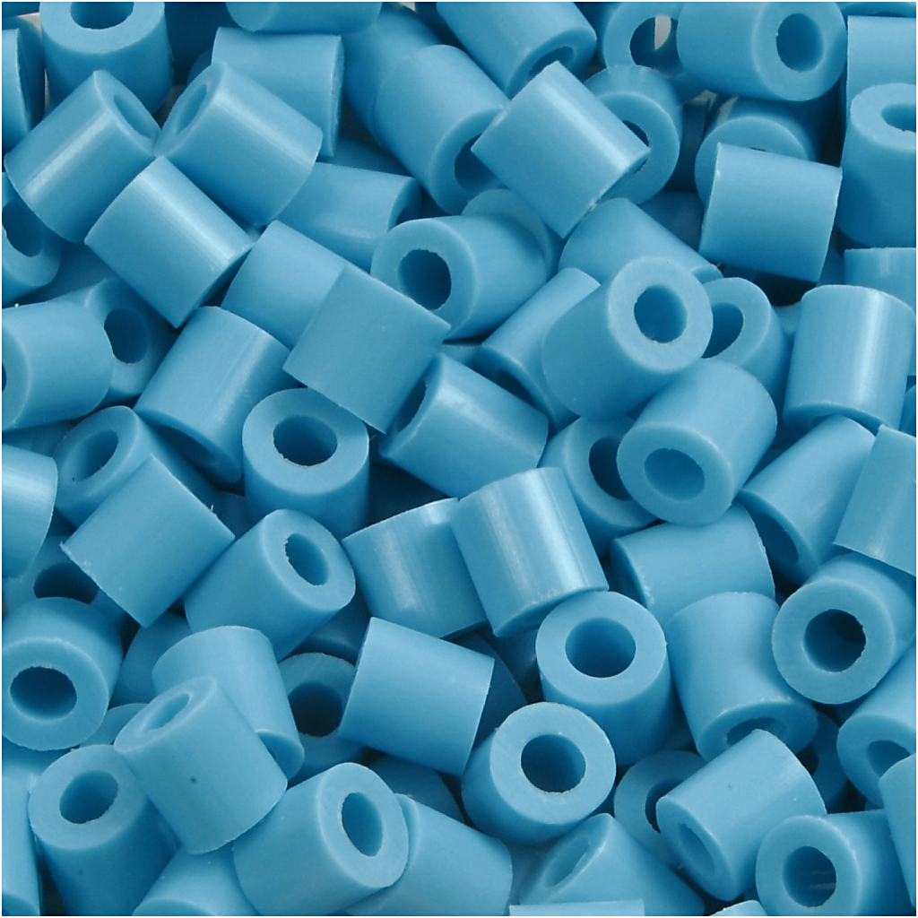 Fuse Beads, suurus 5x5 mm, augu suurus 2,5 mm, keskmine, türkiissinine (32256), 1100 tk/ 1 pakk
