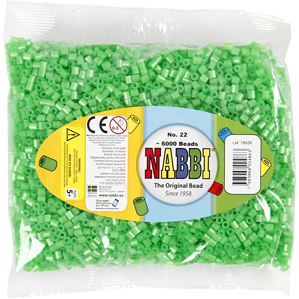 Sulavhõbedad, suurus 5x5 mm, augu suurus 2,5 mm, keskmine, roheline pärlmutter (32240), 6000 tk/ 1 pakk - Image 2