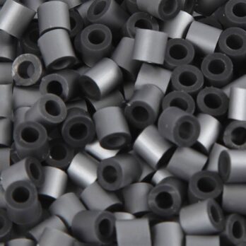 Fuse Beads, suurus 5x5 mm, augu suurus 2,5 mm, keskmine, hõbedane (32262), 6000 tk/ 1 pakk