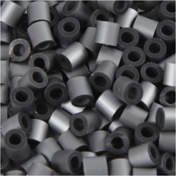Fuse Beads, suurus 5x5 mm, augu suurus 2,5 mm, keskmine, hõbedane (32262), 6000 tk/ 1 pakk