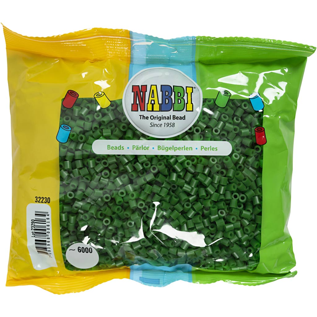 Kaitsehelmed, suurus 5x5 mm, augu suurus 2,5 mm, keskmine, roheline (32230), 6000 tk/ 1 pakk - Image 2