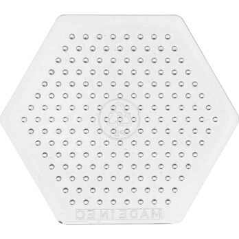 Nööptahvel, väike kuusnurkne, keskmine, suurus 7 cm, läbipaistev, 1 tk