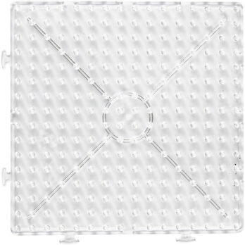 Nööptahvel, suur ruudukujuline, suurus 15x15 cm, JUMBO, läbipaistev, 1 tk