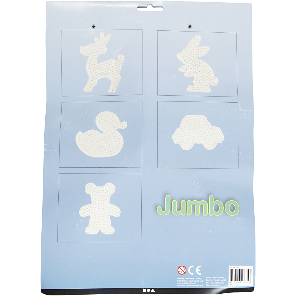 Tikkude tahvel, karu, auto, hirv, part ja jänes, suurus 16x19,5-19x24 cm, JUMBO, läbipaistev, 5 tk/ 1 pakend. - Image 3