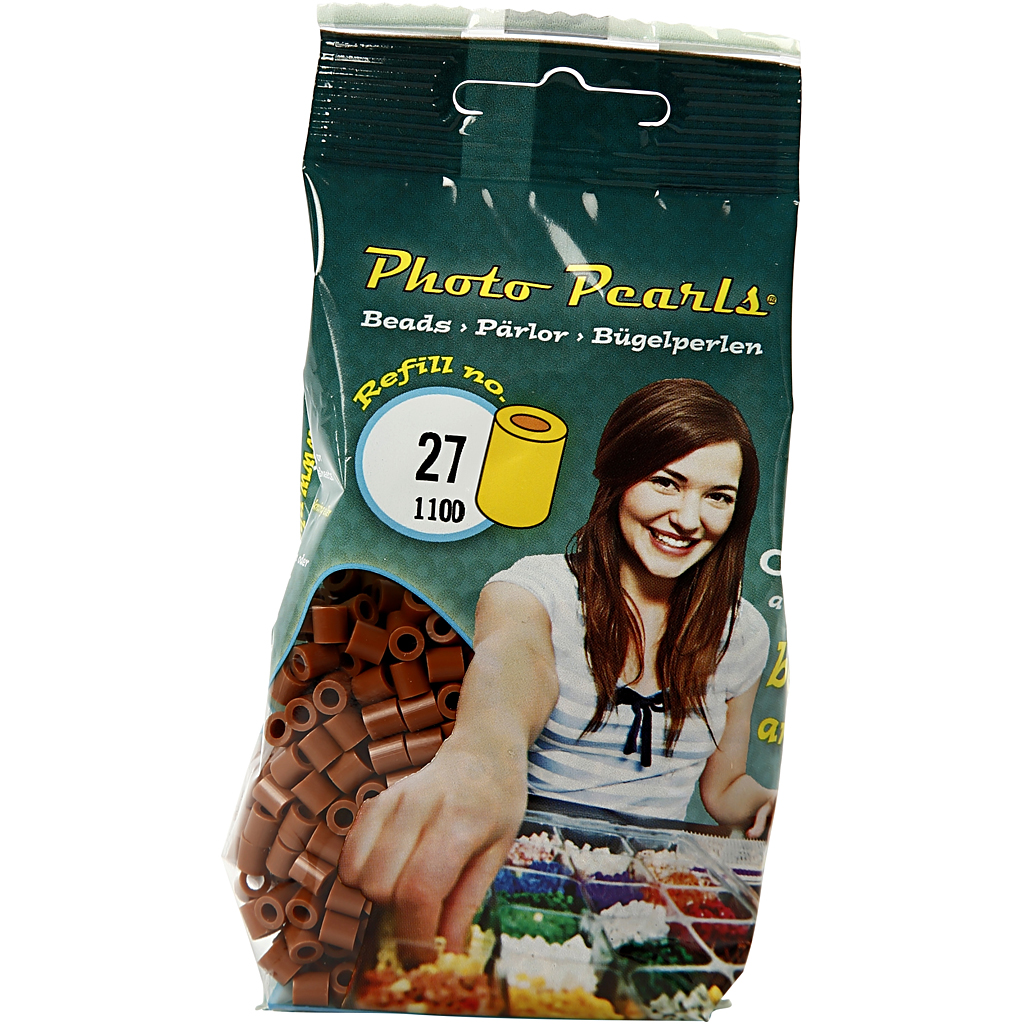 PhotoPearls, suurus 5x5 mm, augu suurus 2,5 mm, keskmine, šokolaad (27), 1100 tk/ 1 pakk - Image 2