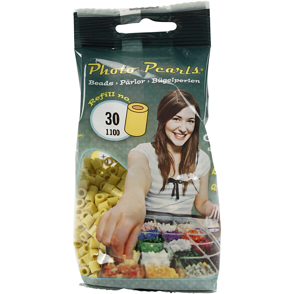 PhotoPearls, suurus 5x5 mm, augu suurus 2,5 mm, keskmine, oliiv (30), 1100 tk/ 1 pakk - Image 2