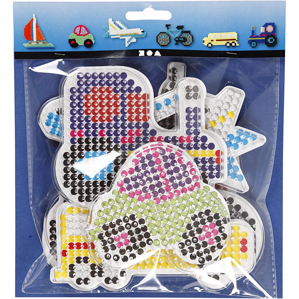 Tikkude tahvel, auto, lennuk, paat, traktor, buss ja jalgratas, suurus 9x9,5+11x16 cm, keskmine, 6 tk/ 1 pakend. - Image 2