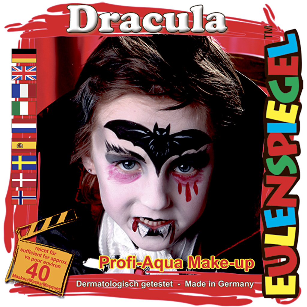 Eulenspiegel näomaalingud - motiivikomplekt, dracula, erinevad värvid, 1 komplekt - Image 3