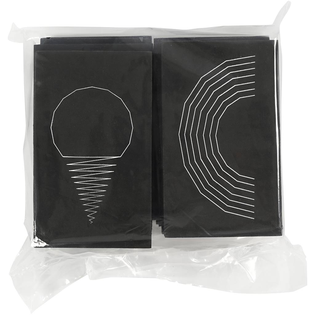 String Art, suurus 20x12 cm, paksus 10 mm, must, 16 tk/ 1 pakk - Image 2