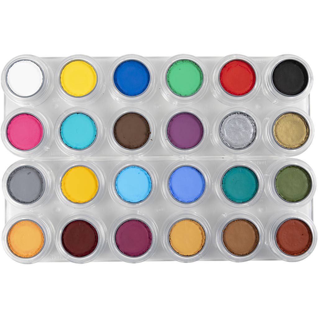 Veepõhine näovärvipalett, 24x2,50 ml/ 1 tk, erinevaid värve - Image 5