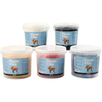 Foam Clay®, põhivärvid, 5x560 g/ 1 pakk