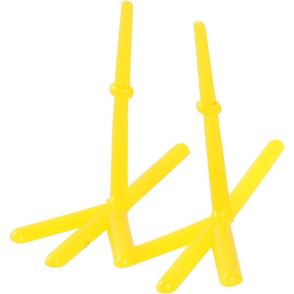 Kanajalad, H: 28 mm, L: 37 mm, kollane, 50 tk/ 1 pakk