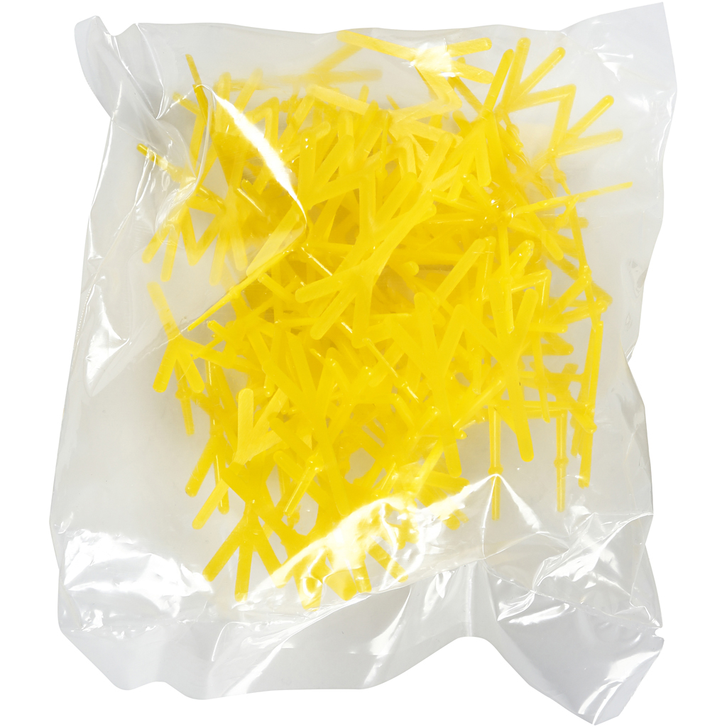 Kanajalad, H: 28 mm, L: 37 mm, kollane, 50 tk/ 1 pakk - Image 2