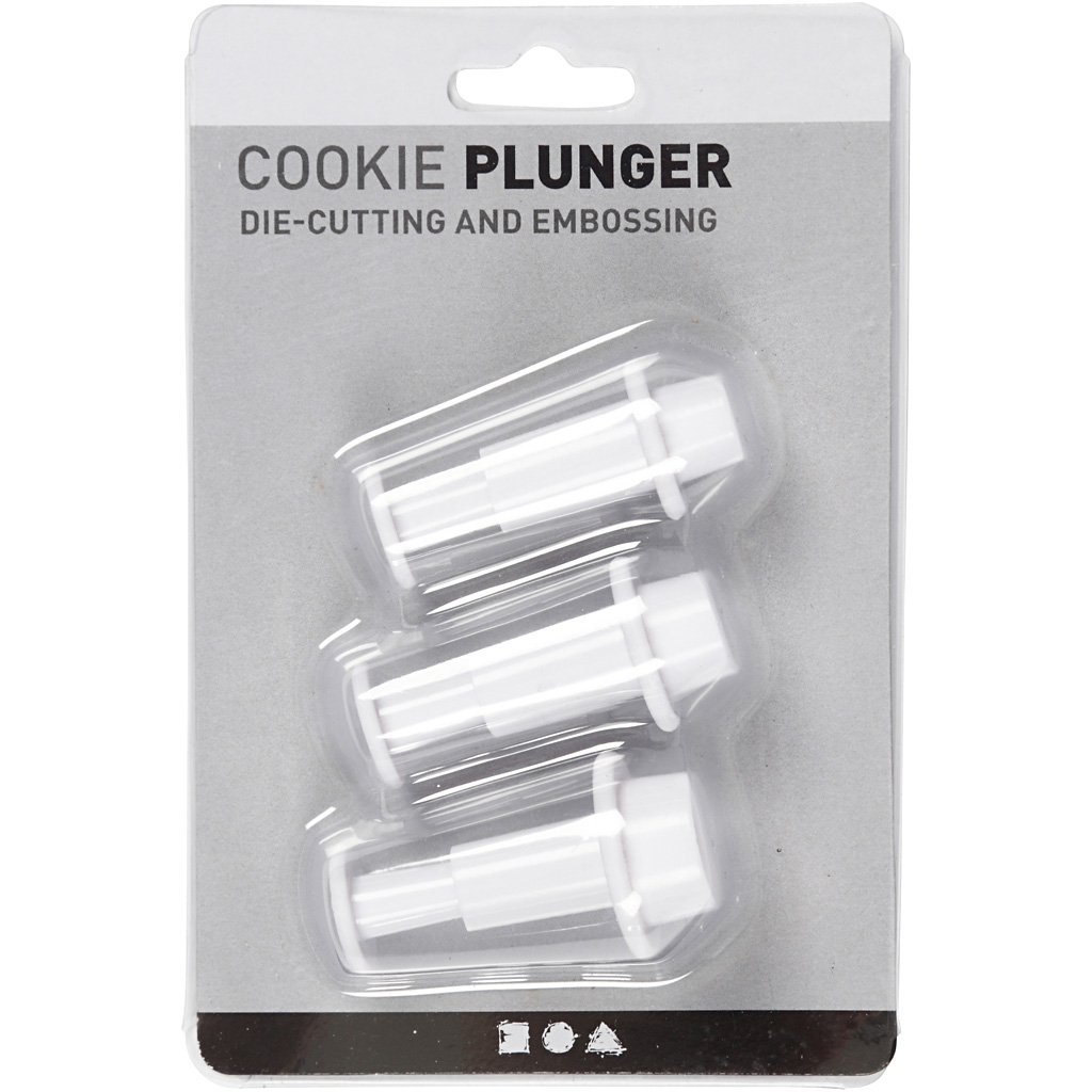 Kujundusküpsisevormid, ring, diameeter. 1,1+1,3+1,7 cm, valge, 3 tk/ 1 pakk - Image 2