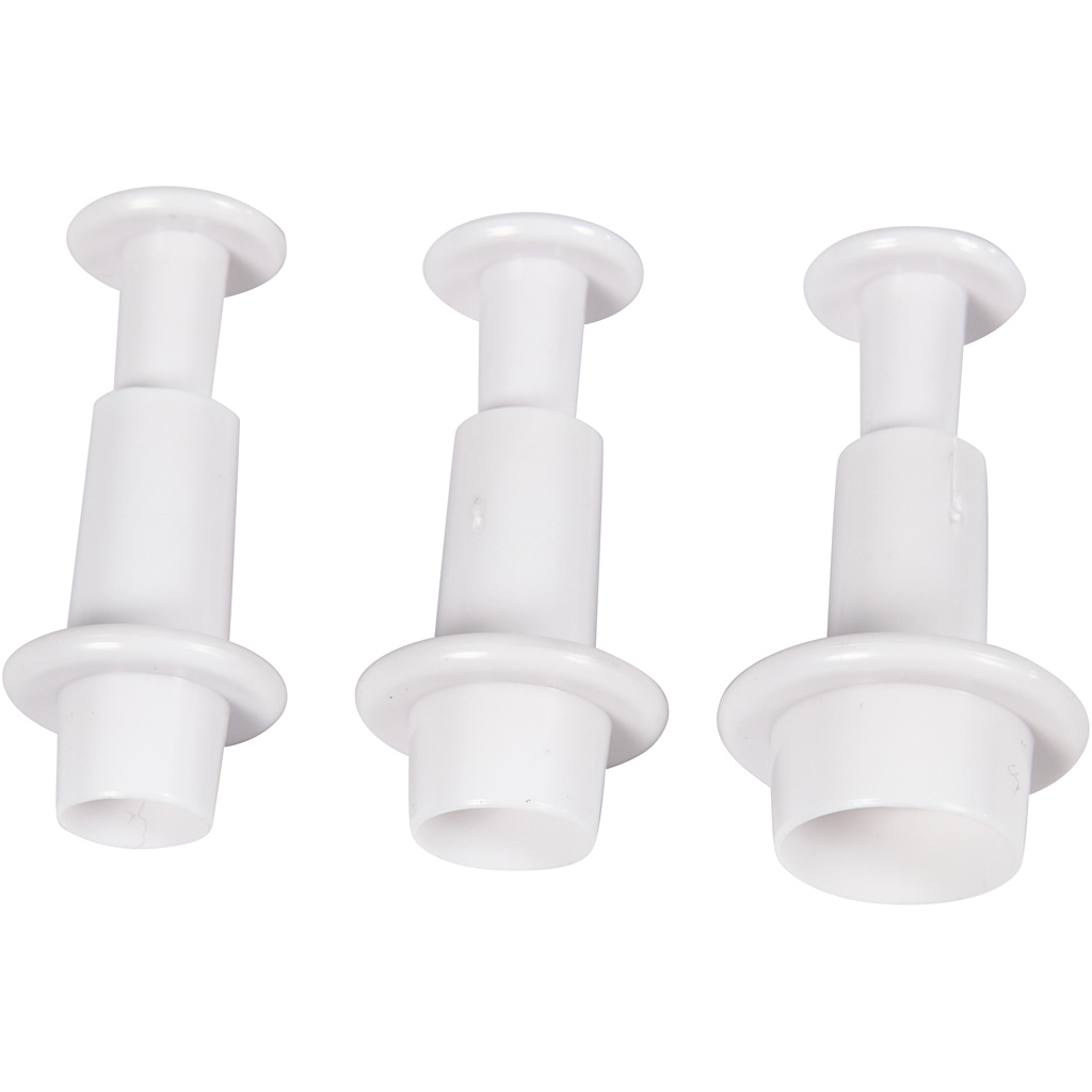 Kujundusküpsisevormid, ring, diameeter. 1,1+1,3+1,7 cm, valge, 3 tk/ 1 pakk - Image 5