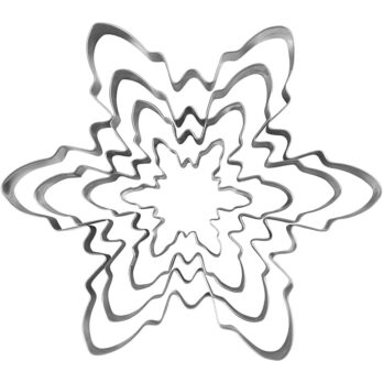 Küpsisevahendid, lumehelbeke, H: 2,5 cm, suurus 6-16,5 cm, 1 tk/ 1 pakend