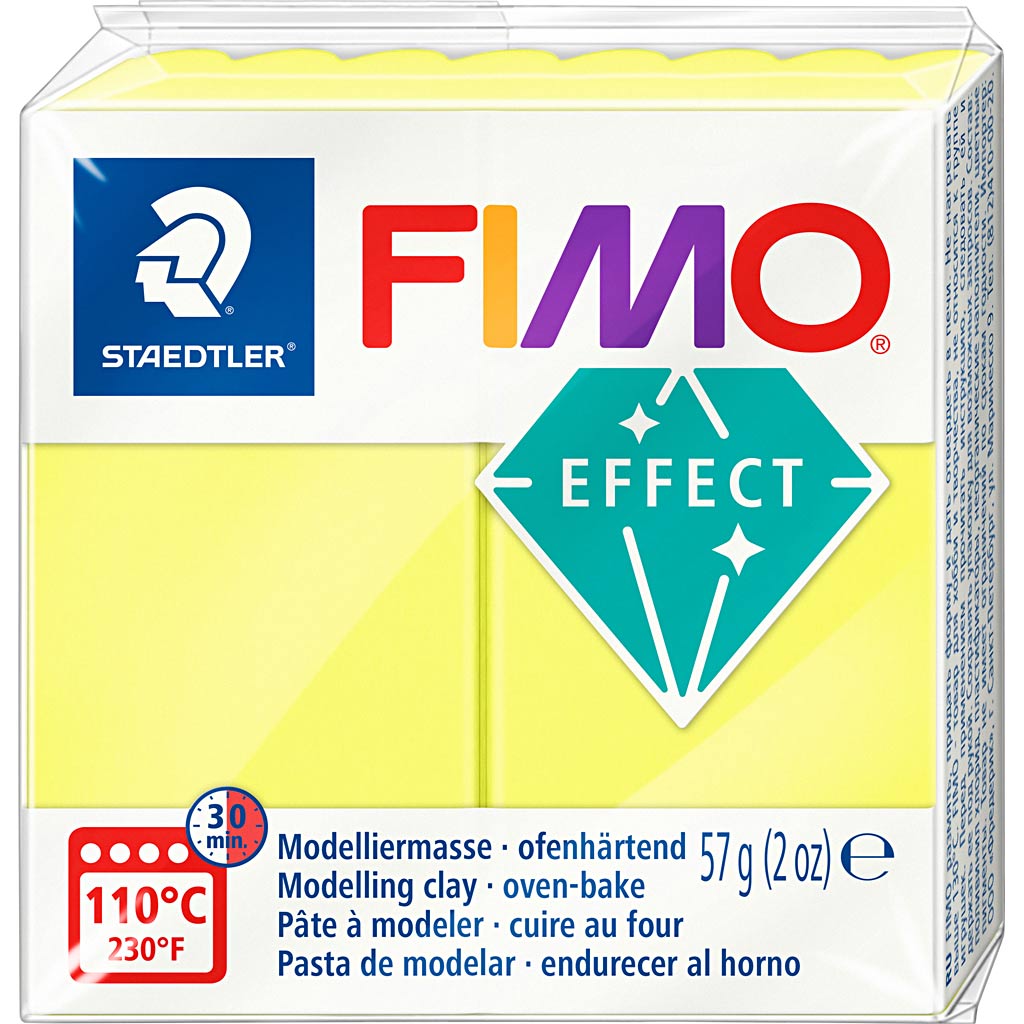 FIMO efekt, neoonkollane, 57 g/ 1 pakk