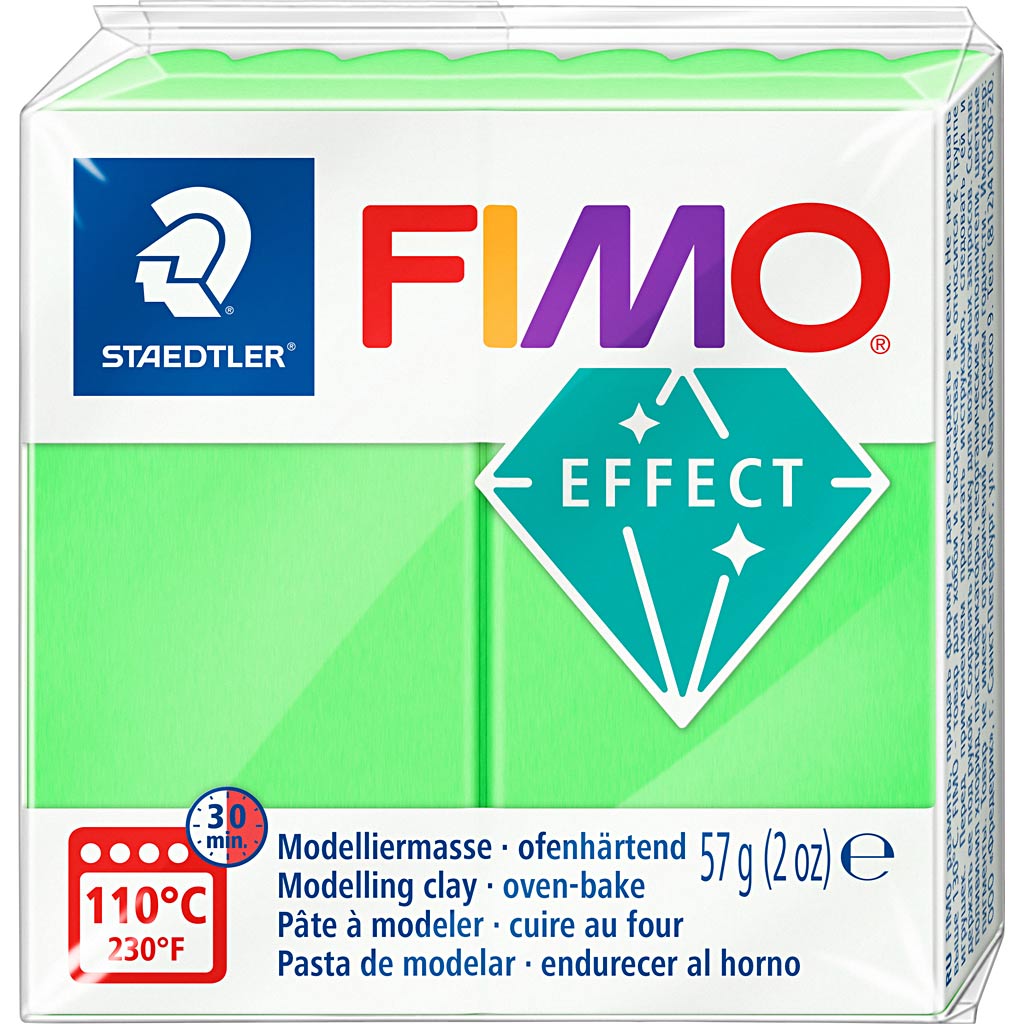 FIMO efekt, neoonroheline, 57 g/ 1 pakk