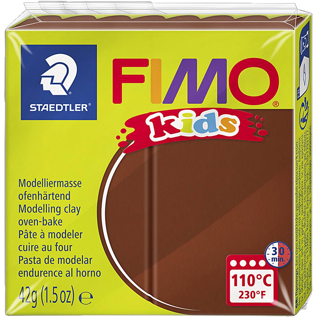 FIMO® Kids Clay, pruun, 42 g/ 1 pakk - Image 2