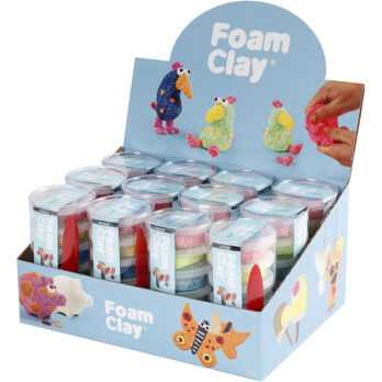 Foam Clay®, glittervärvid, metallikvärvid, 12 komplekti/ 1 pakk