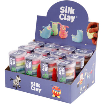 Silk Clay®, neoonvärvid, standardvärvid, 12 komplekti/ 1 pakk