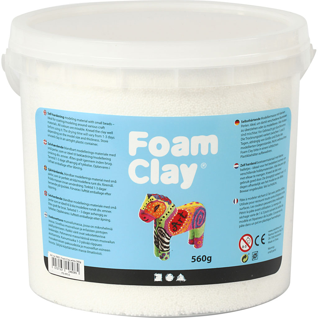 Foam Clay®, valge, 560 g/ 1 ämber