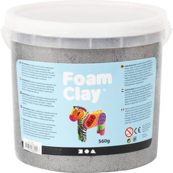 Foam Clay®, metalne, hõbedane, 560 g/ 1 ämber