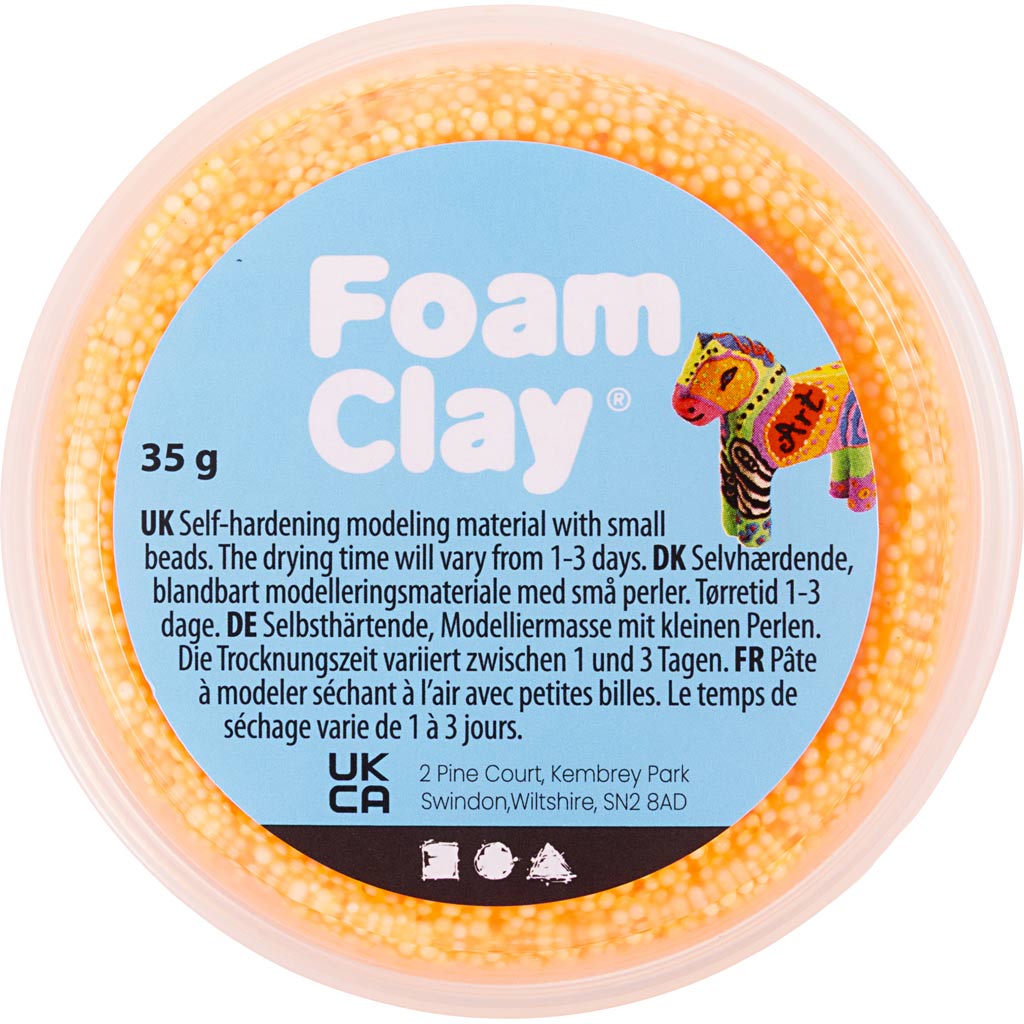 Foam Clay®, oranž, 35 g/ 1 tuubi - Image 2