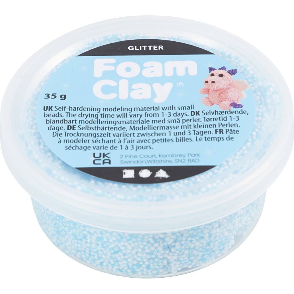 Foam Clay®, glitter, helesinine, 35 g/ 1 tuubi