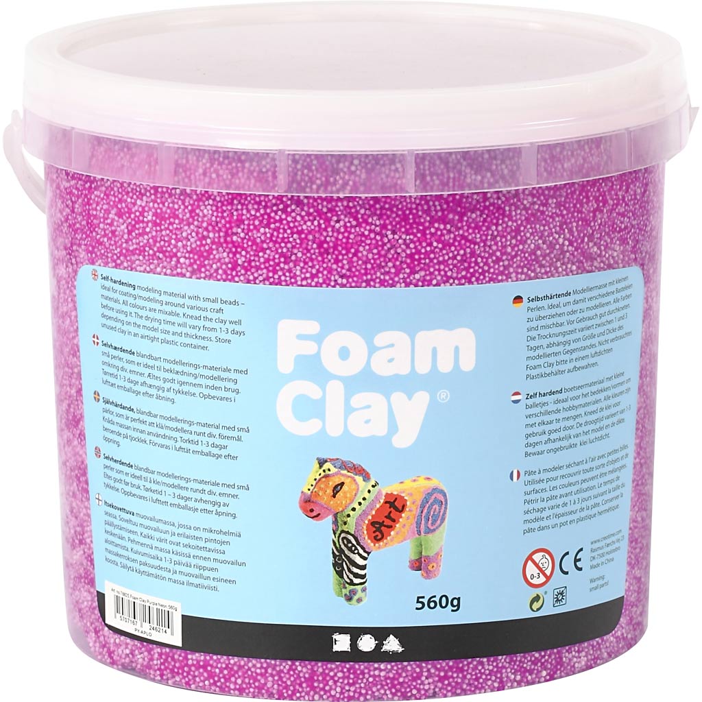 Foam Clay®, hele lilla, 560 g/ 1 ämber