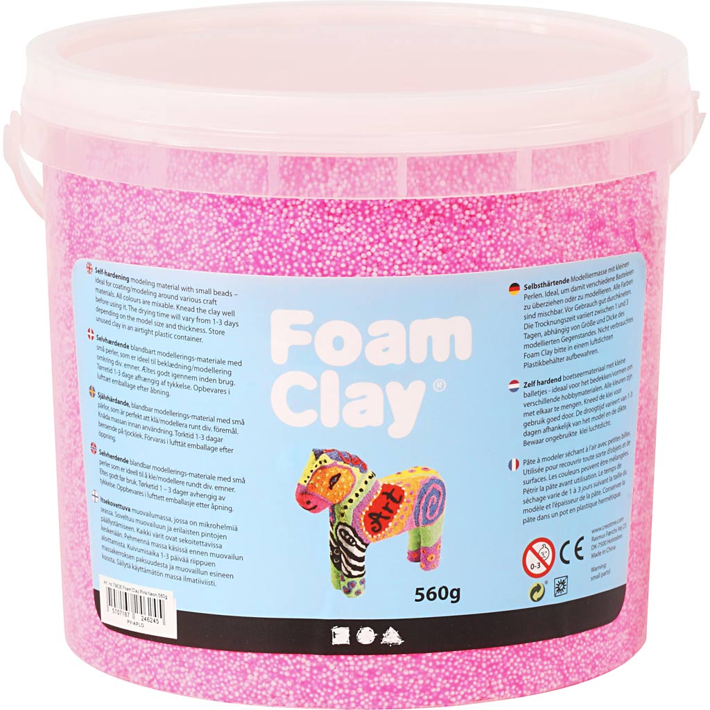 Foam Clay®, roosa, 560 g/ 1 ämber