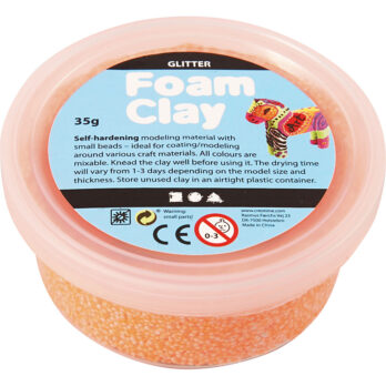 Foam Clay®, glitter, oranž, 35 g/ 1 tuubi