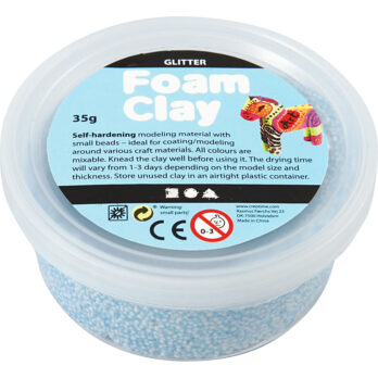 Foam Clay®, glitter, helesinine, 35 g/ 1 tuubi