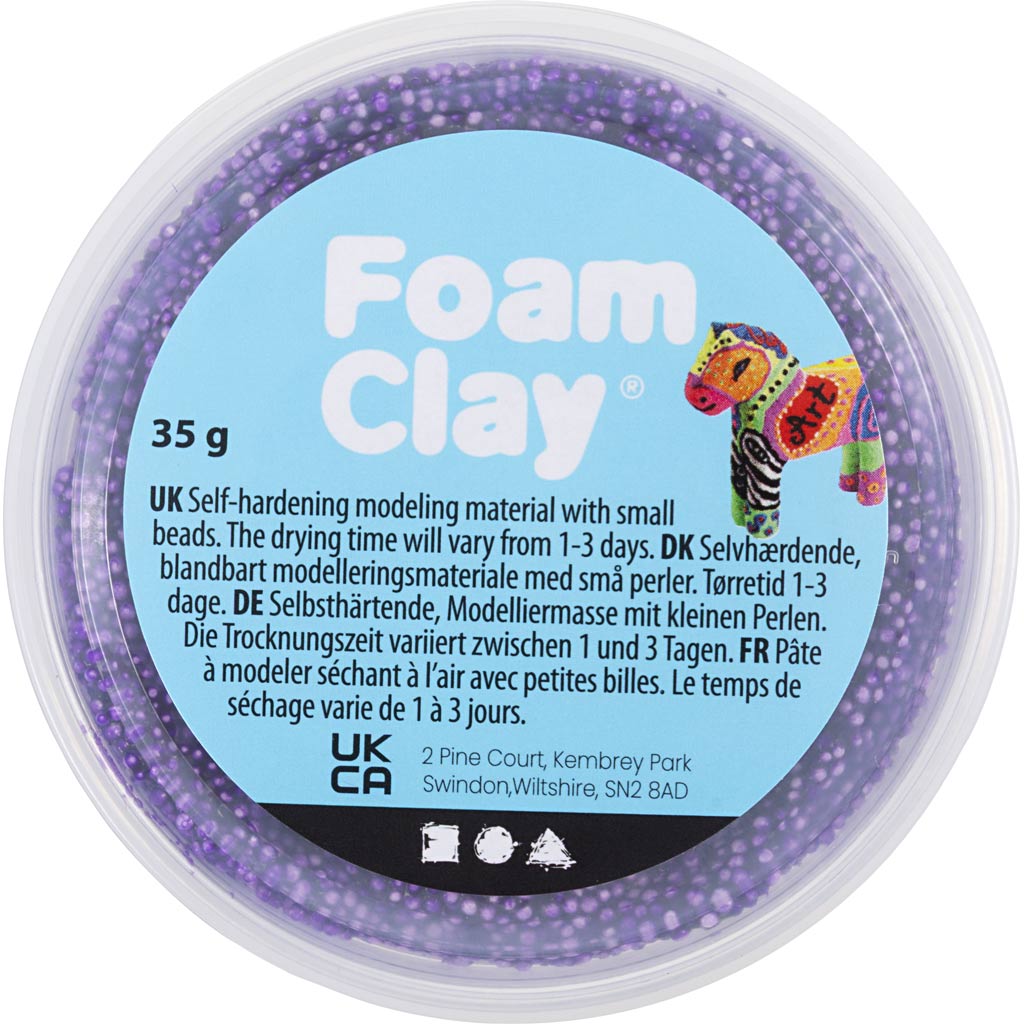Foam Clay®, lilla, 35 g/ 1 tuubi - Image 2